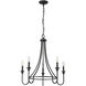 Artemis 5 Light 26.25 inch Matte Black Chandelier Ceiling Light